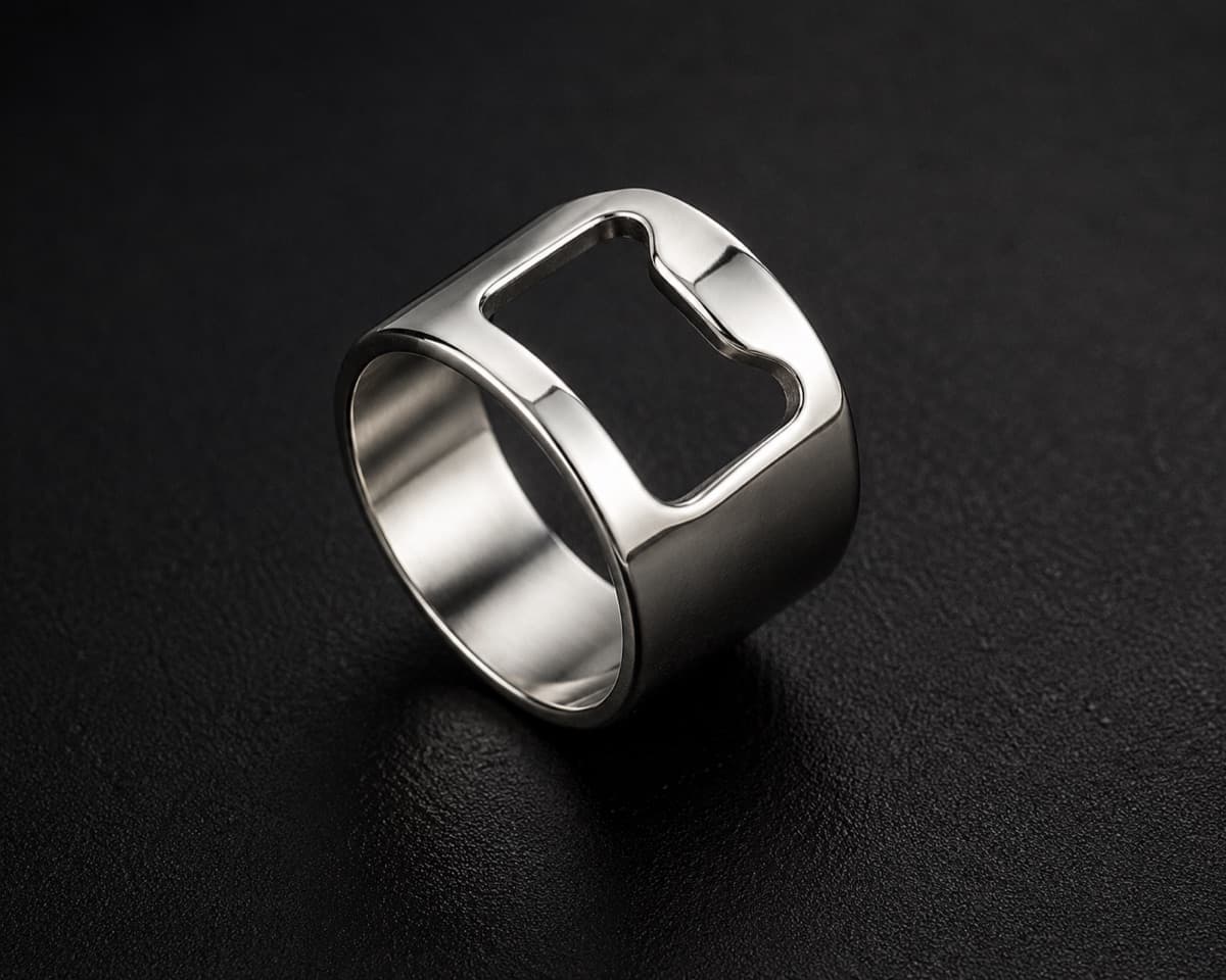 The Bottle Opener Ring — premium stainless steel bottle opener ring by Weekend Supply Co.